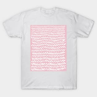 Knitting pattern - white on pink T-Shirt